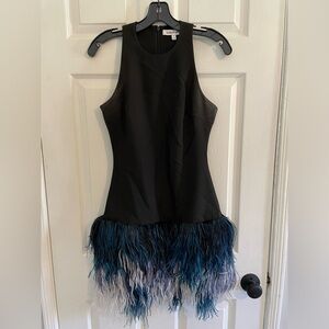Elizabeth and James ostrich feather dress. Some deodorant wear under arm holes.